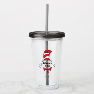 Verre En Acrylique Dr. Seuss Le Chat dans le Chapeau - Maman je sui