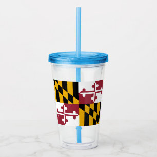 Verre En Acrylique Drapeau du Maryland
