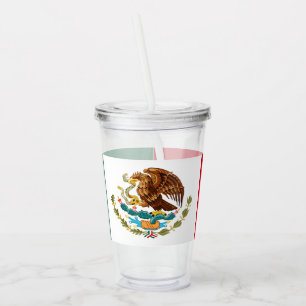 Verre En Acrylique Drapeau mexicain
