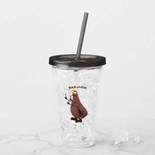 Verre En Acrylique Drôle affamé pulette affamée dessin animé