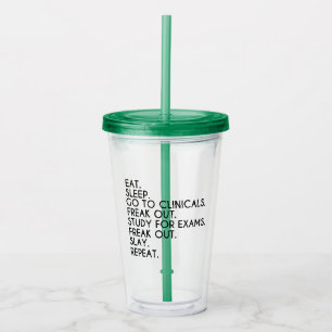 Verre En Acrylique Drôle cadeau pour l'étude des infirmières pour les