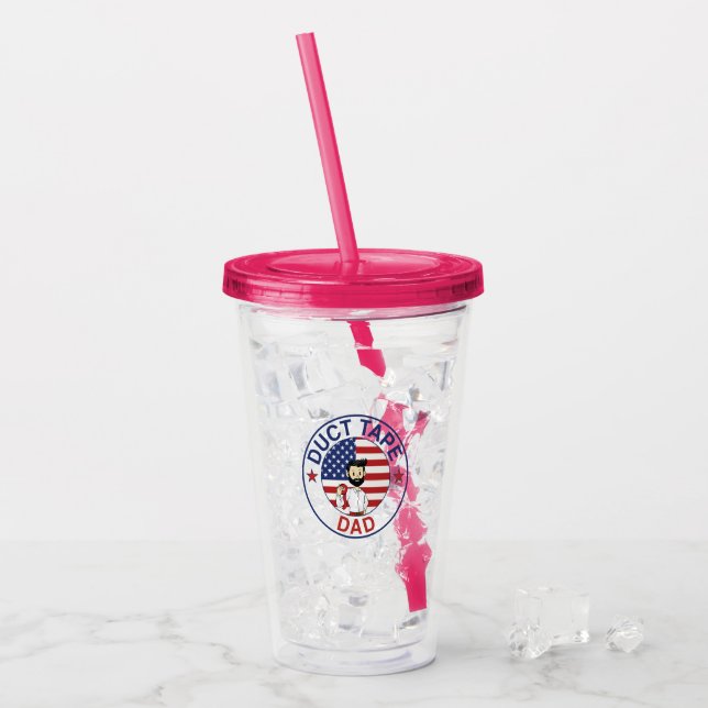 Verre En Acrylique Duct Tape Dad - Acrylic Tumbler (Devant glace)