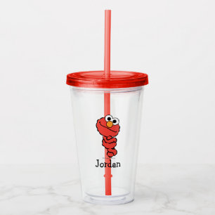 Verre En Acrylique E est pour Elmo Ajouter Votre Nom