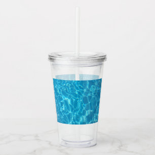 Verre En Acrylique Eau de piscine bleu ciel cristalline
