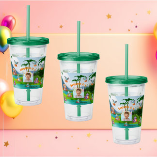 Verre En Acrylique Éffrayant Baby Dino fête d'anniversaire Favoriser