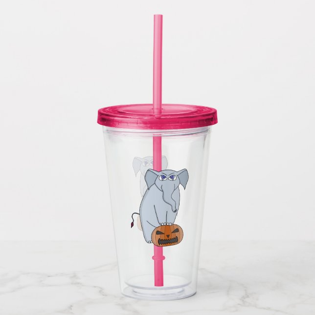 Verre En Acrylique Eléphant citrouille (Devant)