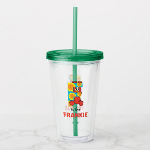 Verre En Acrylique Elmo Alphabet   F Fleurs