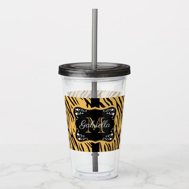 Verre En Acrylique Empreinte de léopard (Devant)