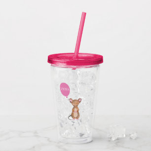Verre En Acrylique Enfants personnalisés par souris mignonne de