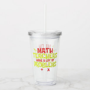 Verre En Acrylique Enseignant drôle des maths Math Joke