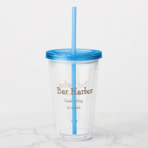 Verre En Acrylique enterrement de vie de jeune fille à Bar Harbor dem