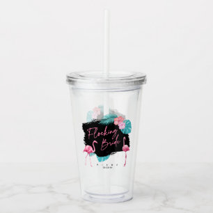 Verre En Acrylique Enterrement de vie de jeune fille Flamingo Flock M
