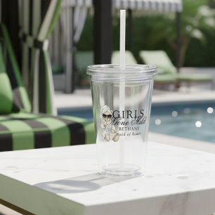 Verre En Acrylique Enterrements de Vie de Jeune Fille au Spa Ouragan