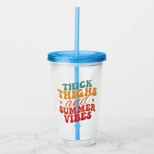 Verre En Acrylique Épais cuisses et Vibes d'été Plage