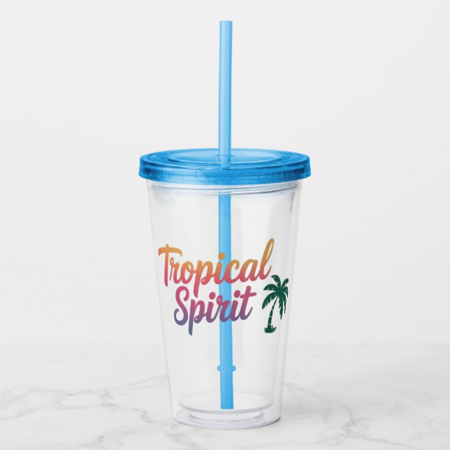Verre En Acrylique Esprit tropical (Devant)
