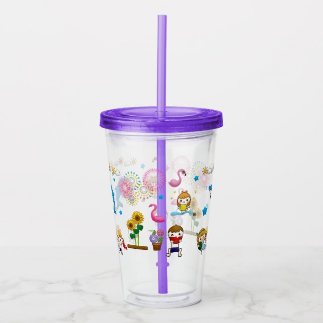 Verre En Acrylique Été d'enfants (Devant)