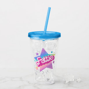 Verre En Acrylique Fattie Plus Size Rainbow Retro 90's Nostalgia Star