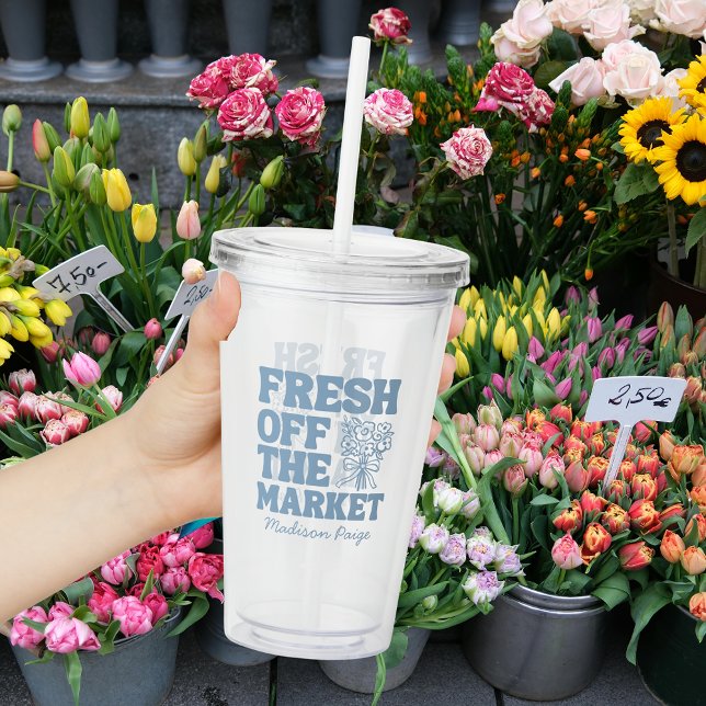 Verre En Acrylique Fête de mariage bleu frais sur le marché Fantaisis (Créateur téléchargé)