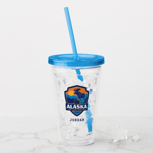 Verre En Acrylique Fierté de l'État | Alaska (Devant glace)