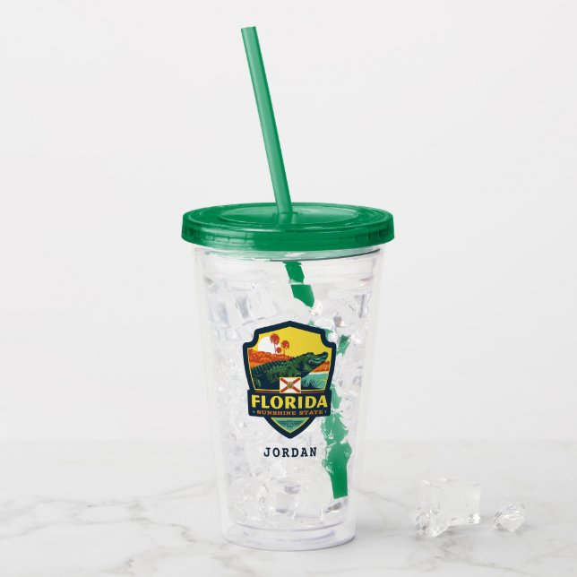 Verre En Acrylique Fierté de l'État | Floride (Devant glace)