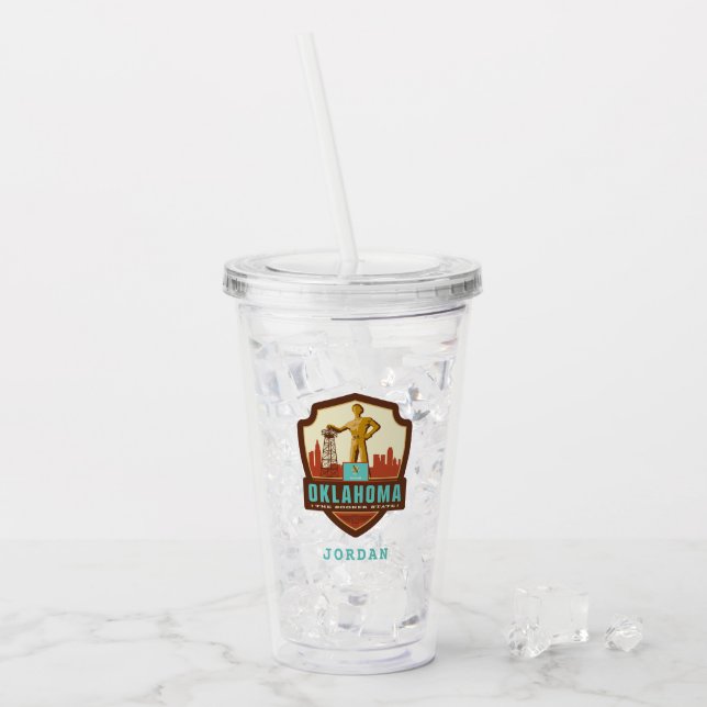 Verre En Acrylique Fierté | l'Oklahoma d'état (Devant glace)