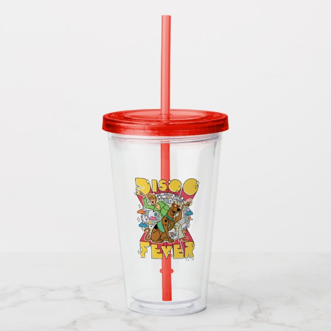 Verre En Acrylique Fièvre de Disco avec Scooby et Shaggy (Devant)
