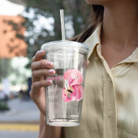 Flamant rose Aquarelle Exotique Rose Moderne Avec 