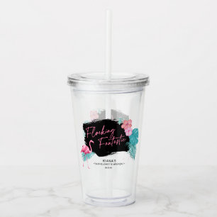 Verre En Acrylique Flamingo Enterrement de Vie de Jeune Fille Rassemb