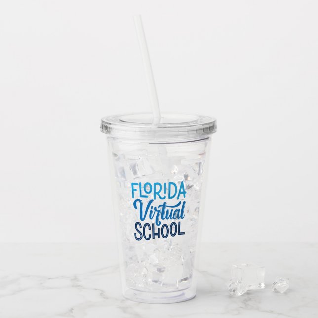 Verre En Acrylique Florida Virtual School Tumbler Acrylique (Devant glace)