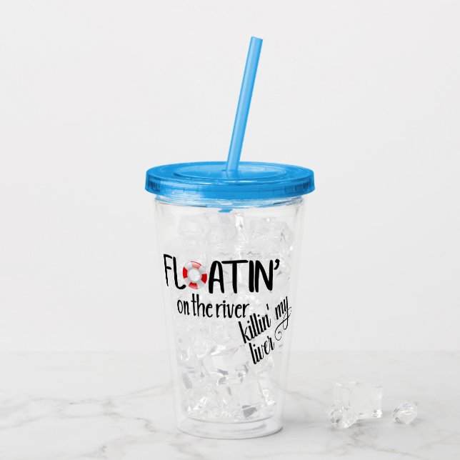 Verre En Acrylique Flottant sur la rivière Tuant mon tube hépatique (Dos glace)