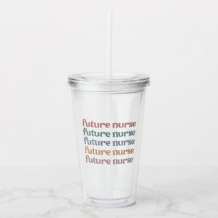 Verre En Acrylique Futur infirmier Étudiant en école d'infirmière rét