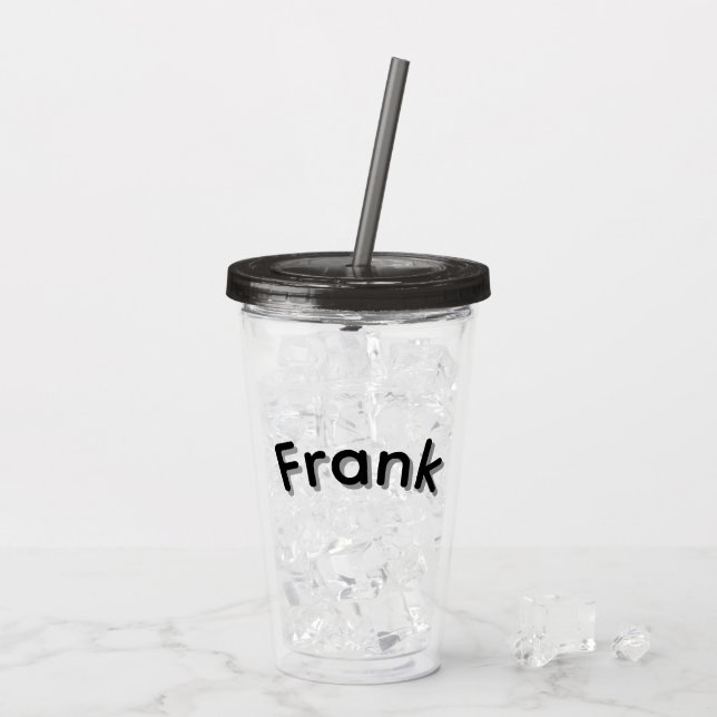 Verre En Acrylique Garçons appelés Frank, (Dos glace)