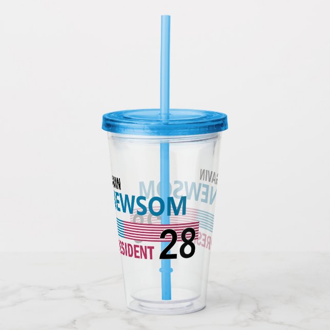 Verre En Acrylique Gavin Newsom 2028 (Devant)