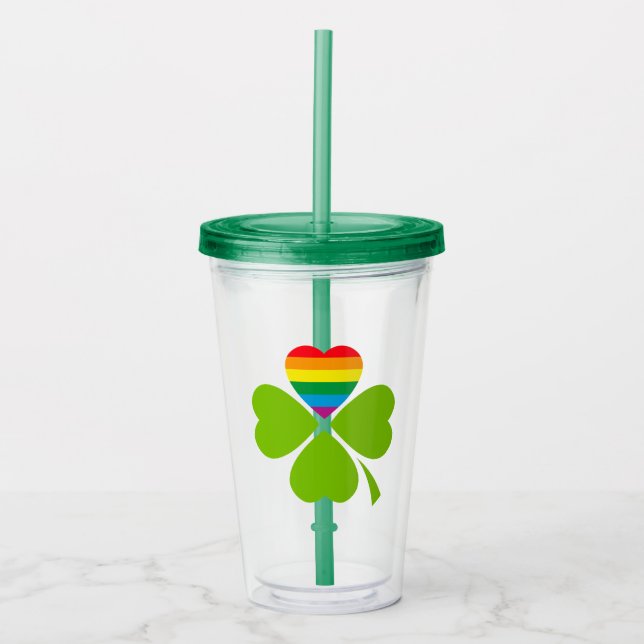 Verre En Acrylique Gay Lucky Clover (Devant)