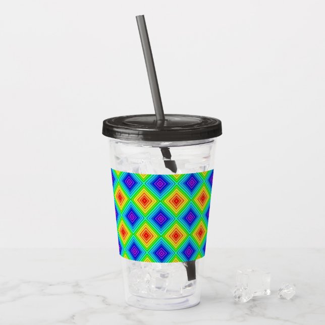 Verre En Acrylique Geometric Topography - Acrylic Tumbler (Devant glace)