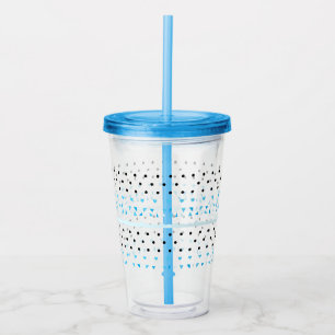 Verre En Acrylique Géométrie bleue