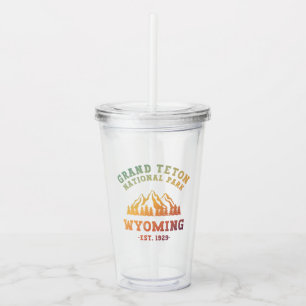 Verre En Acrylique Grand Teton National Park Wyoming USA Gradient