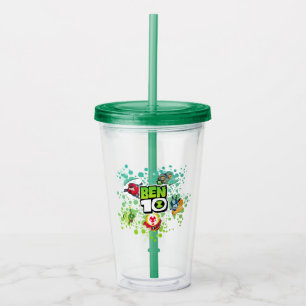 Verre En Acrylique Graphique de bulles de formes Aliens Ben 10