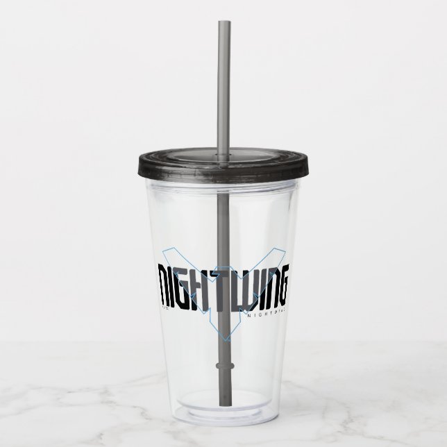 Verre En Acrylique Graphisme de nom Nightwing Hi-Tech (Devant)