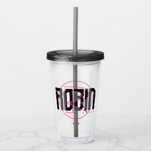 Verre En Acrylique Graphisme Nommé Robin Hi-Tech