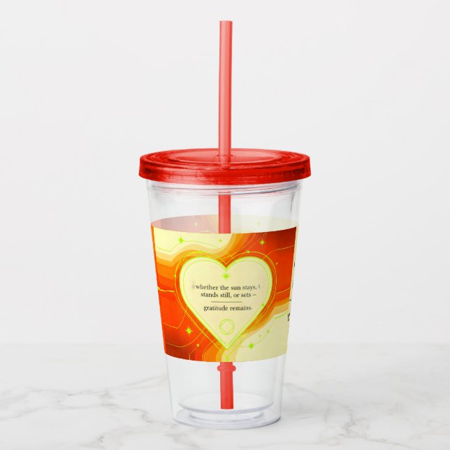 Verre En Acrylique Gratitude Remains™ Love That Travels | Reusable Ac (Devant)