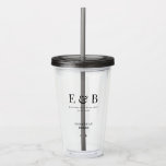 Verre En Acrylique Groomsman Cadeau Monogramme Mariage Personnalisé N<br><div class="desc">Un monogramme personnalisé mariage en acrylique cadeau pour groomsmen.</div>