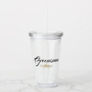 VERRE EN ACRYLIQUE GROOMSMAN MARIAGE ACRYLIC TUMBLER