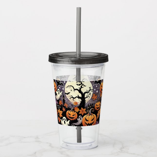 Verre En Acrylique Halloween/Automne/Automne (Devant)