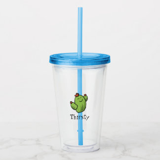 Verre En Acrylique Happy Cactus
