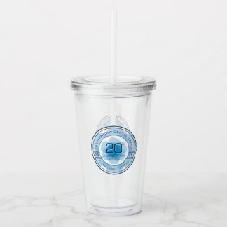 Verre En Acrylique Harmony Dental 20th Anniversary Tumbler with Straw