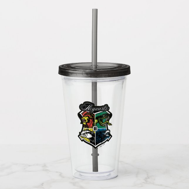 Verre En Acrylique HARRY POTTER™ | Badge sportif HOGWARTS™ (Devant)