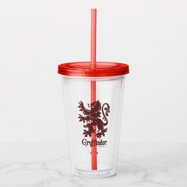 Verre En Acrylique Harry Potter | Gryffindor Lion Graphique (Devant)