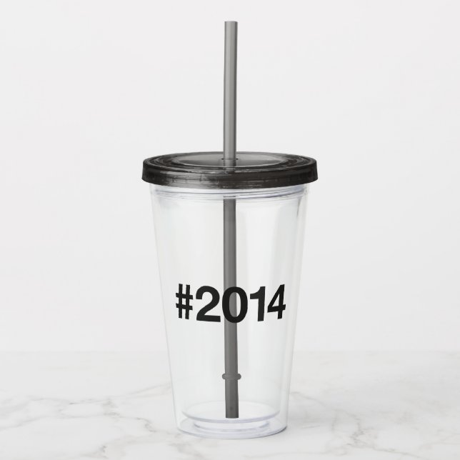 Verre En Acrylique Hashtag 11 Anniversaire 2014 (Devant)
