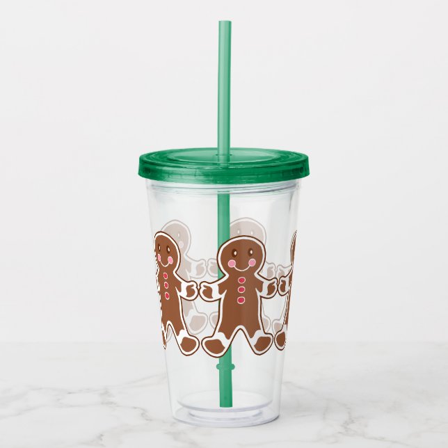 Verre En Acrylique Holiday Gingerbread Beverage Tumbler (Devant)
